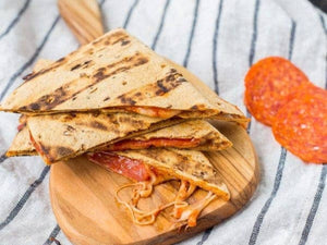 Pizza Quesadilla On The Grill Pepperoni And Cheese | Lotus Grill Hong Kong