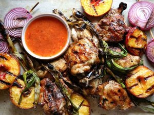 BBQ Chicken with Sweet Chili–Peach Glaze | Lotus Grill Hong Kong
