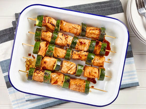 Salmon and Zucchini Skewers | Lotus Grill Hong Kong