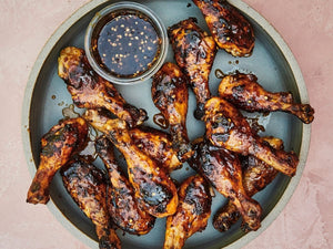Grilled Chicken Drumsticks With Savory Caramel | Lotus Grill