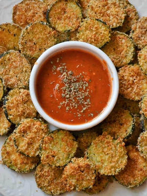 Crispy Oven Fried Zucchini Chips
