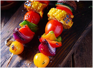 Colourful veggie shewers with a delicious marinade