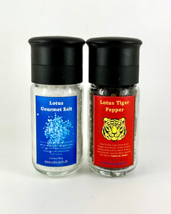 Lotus Gourmet Coarse Salt and Tiger Pepper...New!New!