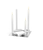 Hoefats Square Candle Holder Set - Silver